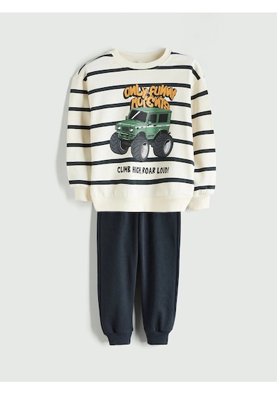LC Waikiki Lcw Kids Bej Bisiklet Yaka Erkek Çocuk Sweatshirt Ve Eşofman Alt Lıght Beıge Prın LC Waikiki Lcw Kids Bej Bisiklet Yaka Erkek Çocuk Sweatshirt Ve Eşofman Alt Lıght Beıge Prın
