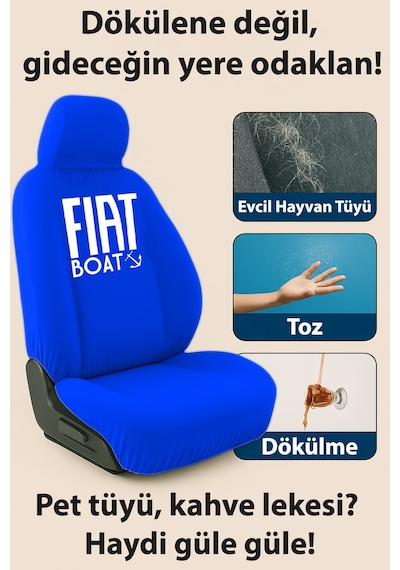 Aracinizin İcini Yenileyen Fiat Linea İle Uyumlu Oto Koltuk Kilifi İle Her Detay Ozel Lacivert