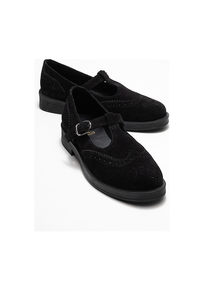 Luvishoes Luvi Shoes Janney Siyah Süet Hakiki Deri Bantlı Kadın Loafer Ayakkabı SIYAH SUET Luvishoes Luvi Shoes Janney Siyah Süet Hakiki Deri Bantlı Kadın Loafer Ayakkabı SIYAH SUET
