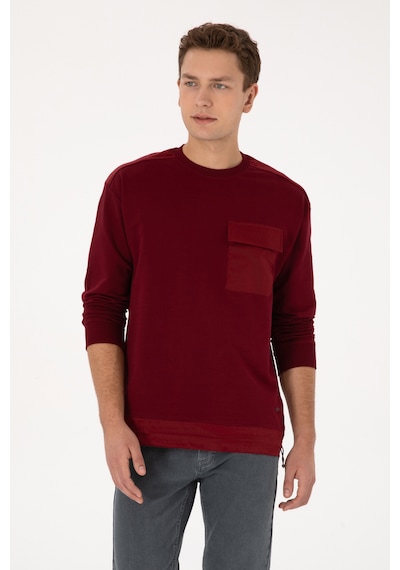 U.s. Polo Assn. Erkek Bordo Sweatshirt 50316401-vr014 Bordo
