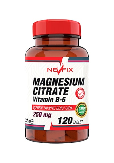 Nevfix Magnesıum Cıtrate Vitamin B-6 120 Tablet & Nevfix Vitamin