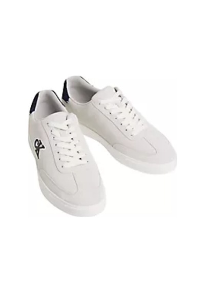 Calvin Klein Erkek Ck Logolu Düşük Bilekli Süet Beyaz Sneaker Hm0hm02125-0la-13465 Beyaz