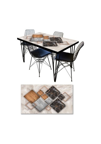 Masa Kaplama Folyosu Mobilya Masa Kaplama Folyoları 3D Geometrik
