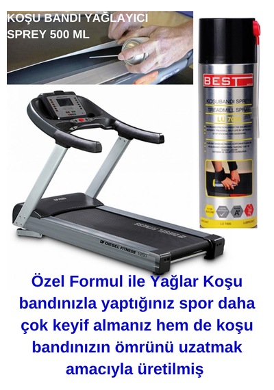 500ml - Koşu Bandı Aşınma Önleyici Dayanıklı Formül Silikon Sprey Yüksek Yağlama