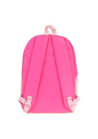 Kaukko Quick Kız Çocuk Üç Bölmeli Pembe Turuncu Kapitone Detaylı Okul Sırt Çantası - K1789 Pembe - Turuncu