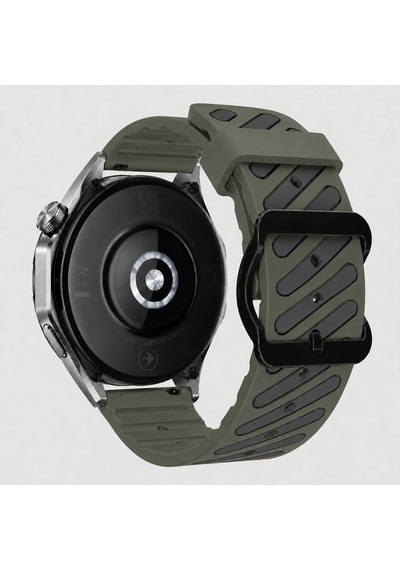 Huawei Watch Gt 6 Pro 46 Mm Uyumlu Çift Renkli Delikli Silikon Spor Kordon