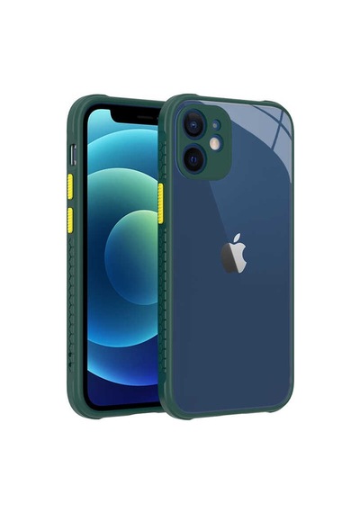 Apple Uyumlu iPhone 12 Mini Uyumlu Kaff Kılıf-koyu Yeşil Koyu Yeşil -