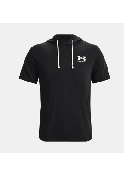 Under Armour Erkek UA Rival Terry Kısa Kollu Kapüşonlu Üst 1370396-001 Siyah