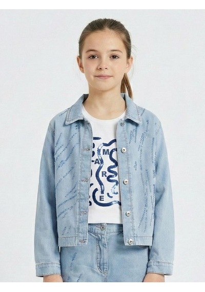 Xo Kids Kız Çocuk 3lü Alt Üst Kombin Takmı 8-14 Yaş Set0498 Mavi