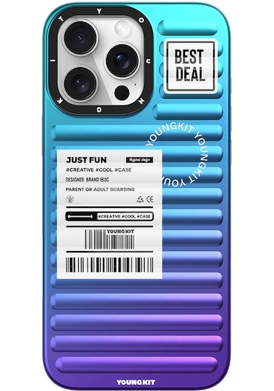 Apple iPhone 16 Pro Uyumlu Kılıf Renk Geçişli Youngkit The Secret Color Serisi Kapak Mor