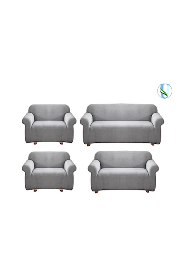 Uy Style Likrali Koltuk, Kanepe, Çekyat Örtüsü Lastikli, Pitikare Desen 3+2+1+1 Takım Gri - 625061797 Gri