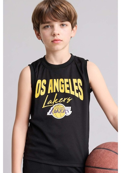Defacto Nba Los Angeles Lakers Bisiklet Yaka Atlet Erkek Çocuk H2955a826hsbk81 Siyah-bk81