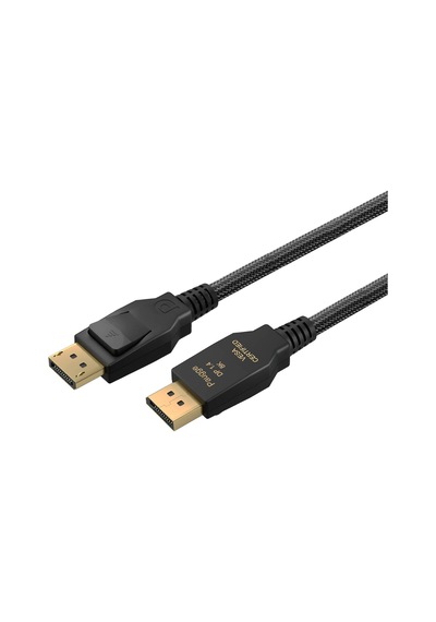 Paugge V1.4 Vesa Displayport Sertifikalı 32.40 Gbps Bandwith Hbr3 8k 60hz, 4k 120hz, 4k 60hz, 2k 165hz, 1080p 240hz Destekli Hdr, Freesync, G-sync Displayport Kablo
