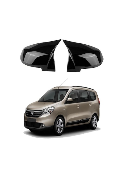 Dacia Lodgy Araca Özel Batman Yarasa Ayna Kapağı Pianoblack