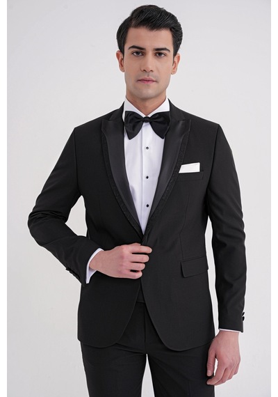 Black 085 Takım Slim Siyah Siyah