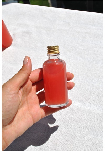 10 Adet 50 Ml Cam Şişe Gold Metal Kapaklı Mini Shot Meyve Suyu İçecek Şişesi