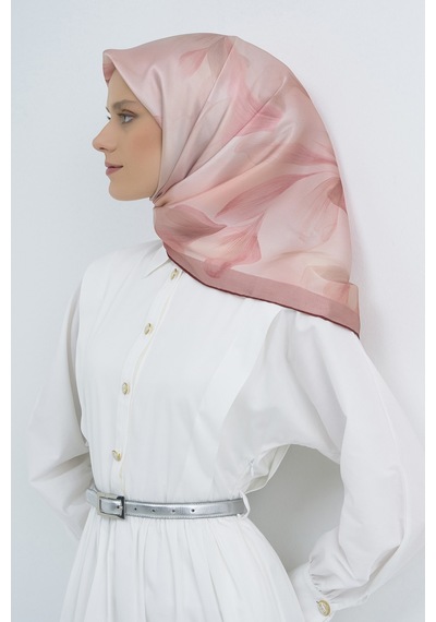 Armine Saf İpek Sura Eşarp-2026 İlkbahar-yaz- 951900d Pudra-bordo