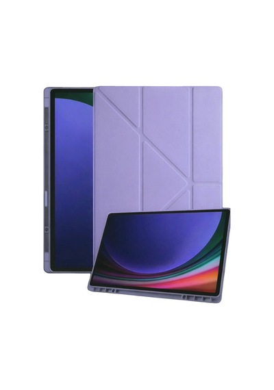Galaxy Tab A11 Plus Kalemlikli Mars Tablet Kılıfı - Lila Arka Kapak