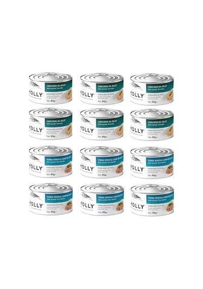 Molly 2 Çeşit Karma Sterilised Kısır Kedi Konservesi 85 Gr. X 12 Adet