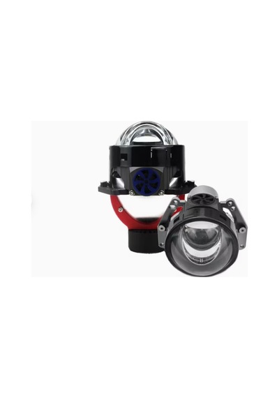 W60 Çift Reflektör Tasarımlı Çift Led Projektör Lensli Lazer Far