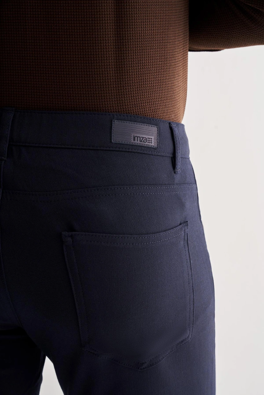 İmza Lacivert 5 Cep Düz Paça Esnek Slim Fit Casual Pantolon 1003255157 Lacivert