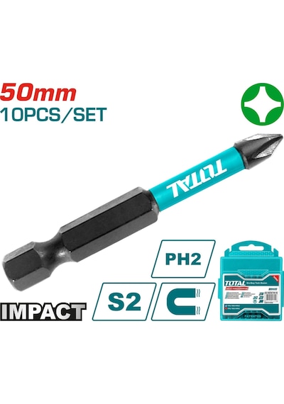 Total 10 Lu Ph2 50 Mm Bits Uc Seti - Tacım16ph223