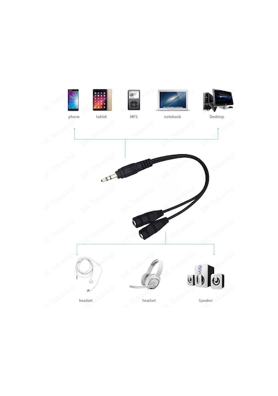 3.5mm Stereo Kulaklık Ses Çoklayıcı Y Kablo