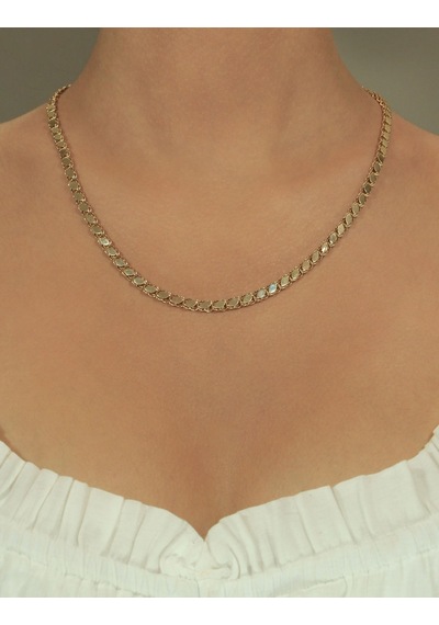 Fiyonk Kuyumculuk 14 Ayar Altın Pullu Zincir 4.90 MM 001