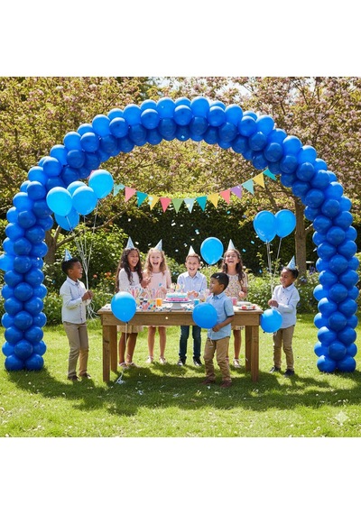 10 Adet Mavi Parıltılı Metalik Balonlar Parti & Kutlama Paketi Diğer