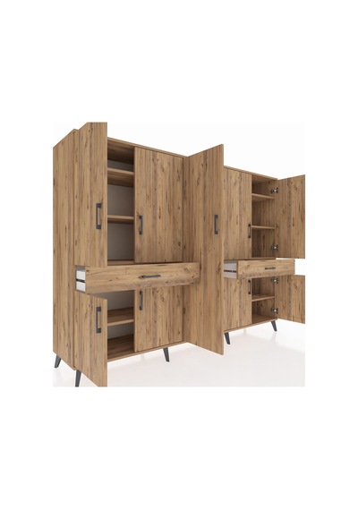 Hyperion Dolap 12 Raflı 2 Çekmeceli 8 Kapaklı 220x44x163 Çam-çam Çam-çam Hyperion Dolap 12 Raflı 2 Çekmeceli 8 Kapaklı 220x44x163 Çam-çam Çam-çam