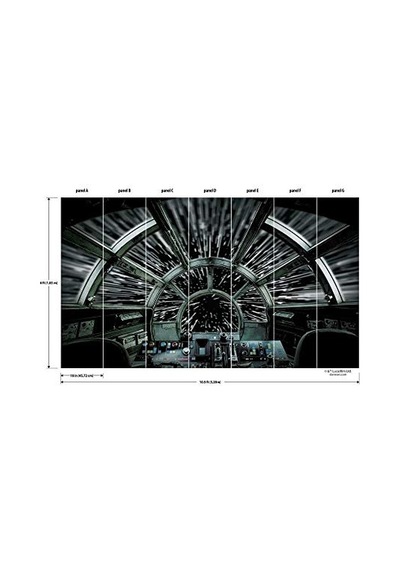 Millennium Falcon Soy Ve Yapıştır Duvar Resmi - 3 2 M X 1 8 M Çok Renkli