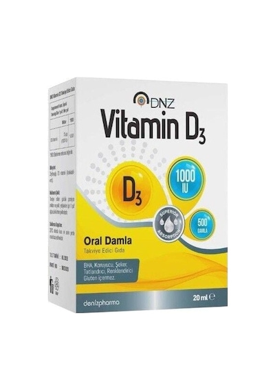Dnz D3 Vitamin 1000 Iu Damla 20 Ml