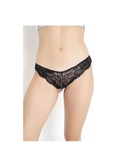 Angbutik G-box 927 Kadın Dantelli Brazilian Bikini Siyah