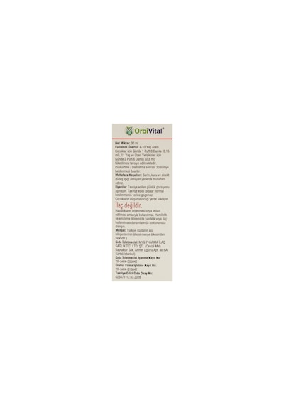 Orbivital Methyl B12 Sprey 2 Puf 1000 Mcg Metilkobalamin İçeren Dilaltı Sprey 200 Puf 30 Ml
