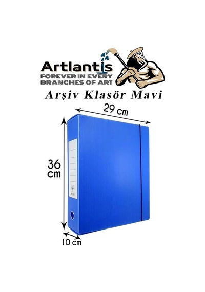 Mavi Arşiv Ve Proje Kutusu 29x36x10cm 1 Adet Arşiv Klasörü Lastikli Plastik Arşiv Klasörü Büro Okul Sınıf Mavi