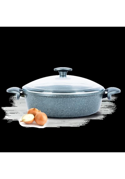 Thermoad Alüminyum Döküm Basık Tencere 28Cm 5 Litre Gri