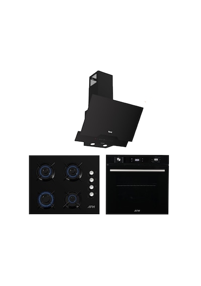 Ferre ve Afm Tech D063-SA + FM7700 + FM2200  Ankastre Set Siyah