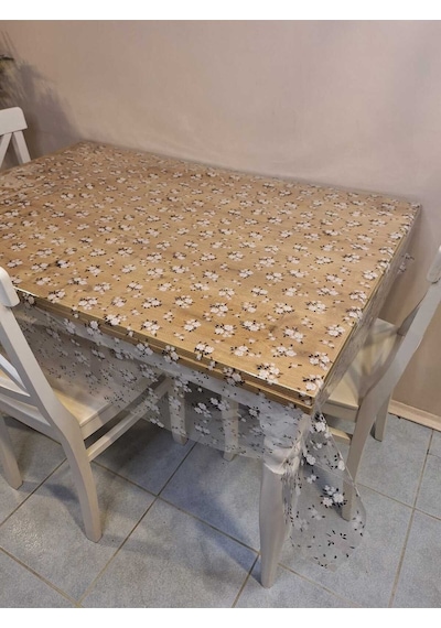 Şeffaf 0.018 Mm Pvc Muşamba - Desenli Silinebilir Şeffaf Masa Örtüsü 16ns34 Şeffaf