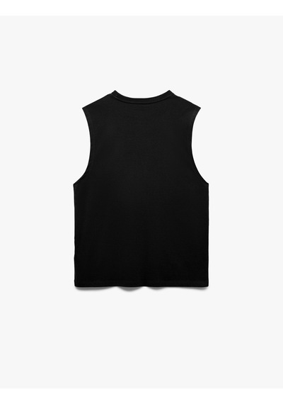 Koton Bisiklet Yaka Regular Fit Pamuklu Kolsuz Tişört Siyah 5sam30013mk Siyah