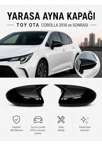 Toyota Corolla E210 2018 Ve Sonrası Batman Yarasa Ayna Kapağı 1 Çift