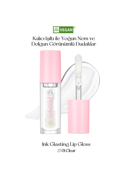 Dudaklara Dolgun Ve Işıltılı Görünüm Sunan Gloss Perıpera Ink Glasting Lip Gloss 1 Clear 1