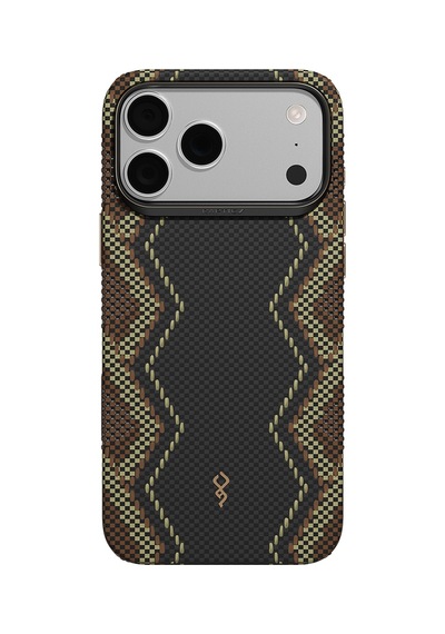 Apple iPhone Uyumlu 18 Pro Kılıf M-safe Şarj Özellikli Raptic Aramid Dual Ultra Scepter Serisi Karbon Kapak Siyah