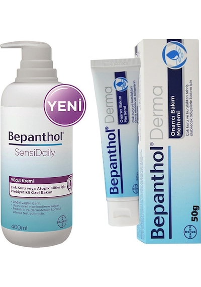 Bepanthol Sensidaily Pompalı Vücut Kremi 400 ML + Bepanthol Derma