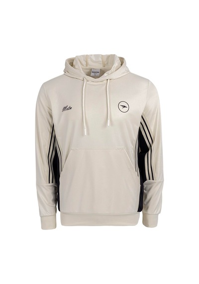 Maraton Boxy Erkek Kapüşonlu Bej Sweatshirt Bej