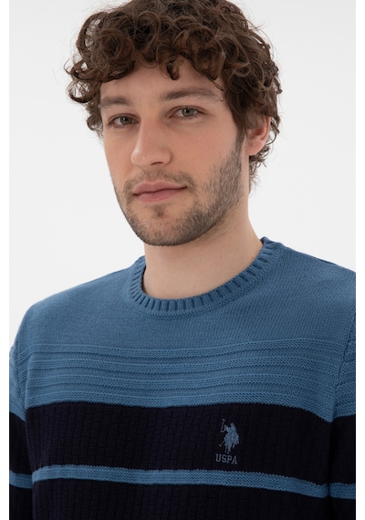 U.S. Polo Assn. Erkek Slim Fit Bisiklet Yaka Saks Kazak 50293041-VR032 U.S. Polo Assn. Erkek Slim Fit Bisiklet Yaka Saks Kazak 50293041-VR032