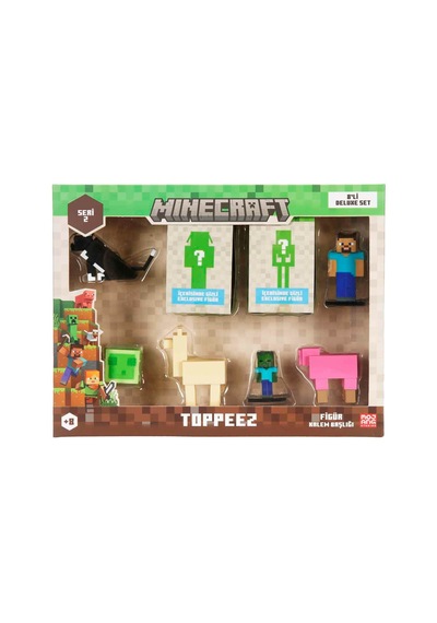 Minecraft 3d Toppeez 8 Pack Deluxe Box Set3