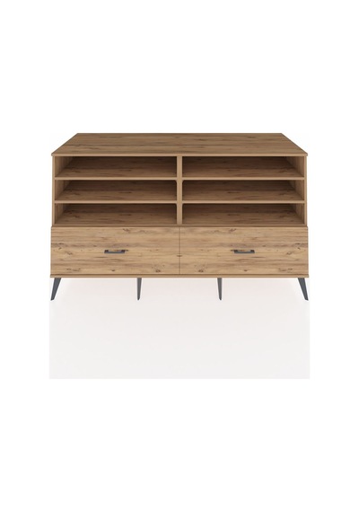 Kronos Konsol 6 Raflı 2 Çekmeceli 176x59x99 Çam-çam Çam-çam