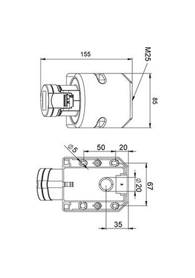Mete Enerji 4x32a. Ip44 Duvar Prizi -eğik Gövdeli- Vidalı Bağ 406614v