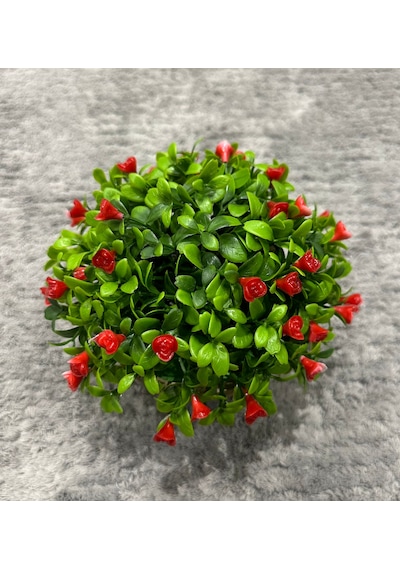 Saksılı Yapay Dağ Kekiği - Doğal Görünümlü Dekoratif Saksı Bitkisi - 18x13 Cm Yeşil
