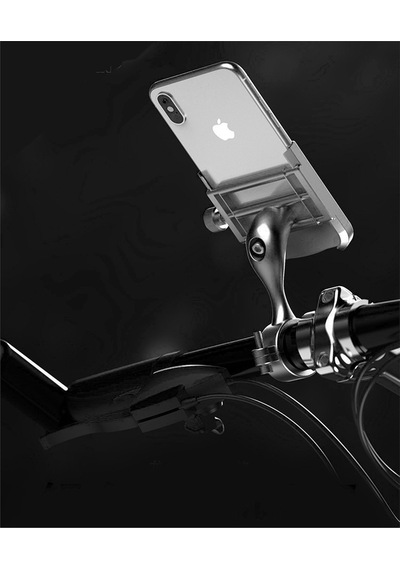 Bisiklet - Motorsiklet - MTV telefon Tutucu metal gidon bağlantılı Siyah